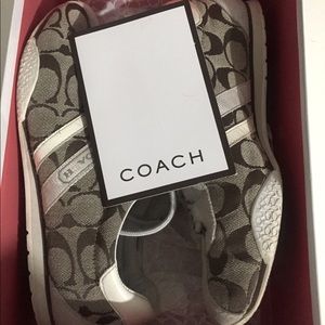 Coach Suede Monogram Sneakers Sz 8